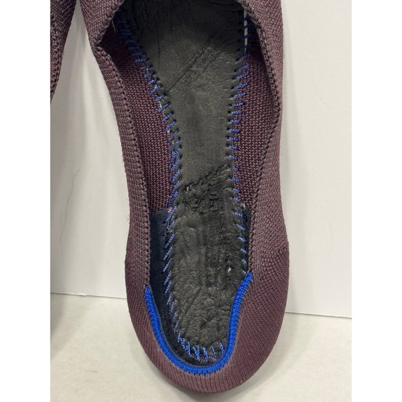 Rothy's Pointed Toe Purple with blue trims Ballet Flat Slip On Sz 8 - Picture 10 of 12